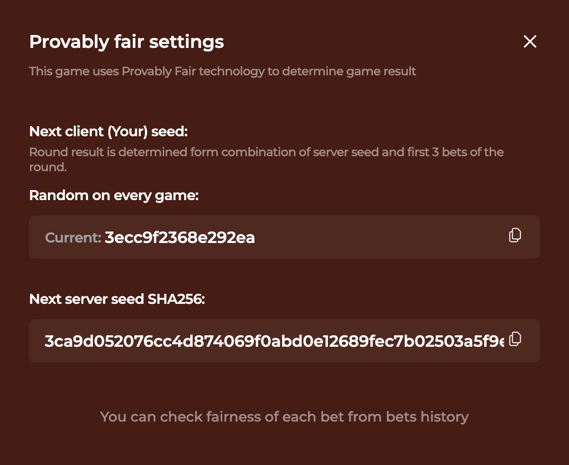Provably Fair System